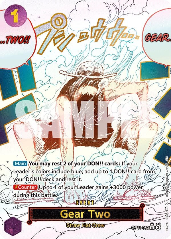 Image for Gear Two (Alternate Art) (OP11-080) (A Fist of Divine Speed) (OP11) - One Piece Card Game