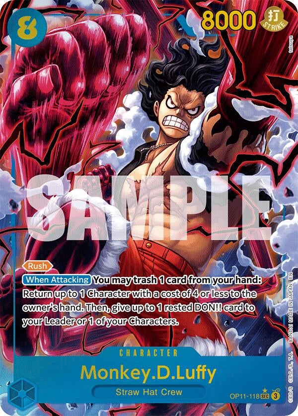 Image for Monkey.D.Luffy (118) (Alternate Art) (OP11-118) (A Fist of Divine Speed) (OP11) - One Piece Card Game