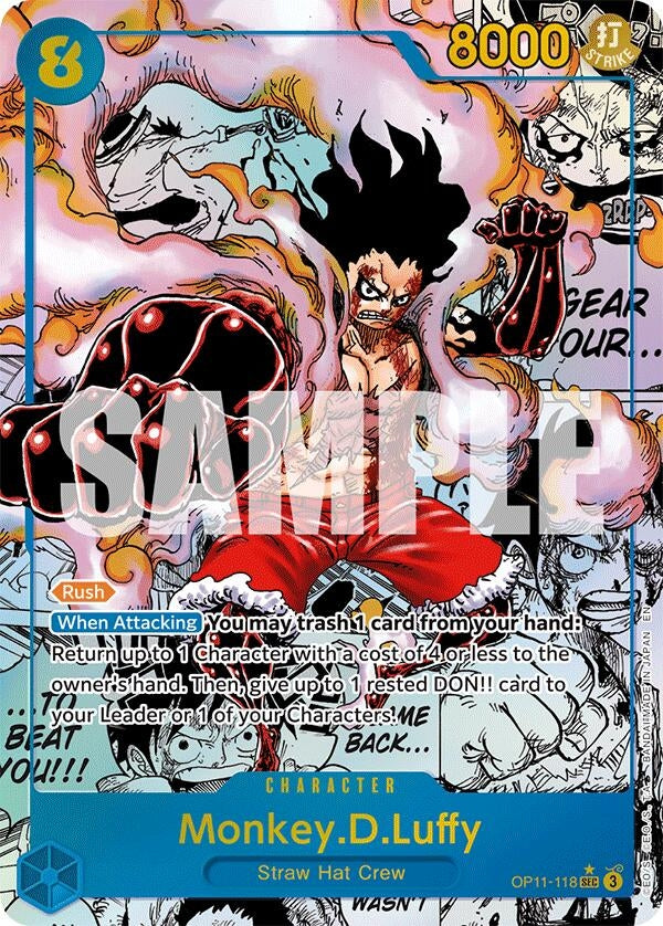 Image for Monkey.D.Luffy (118) (Manga) (OP11-118) (A Fist of Divine Speed) (OP11) - One Piece Card Game