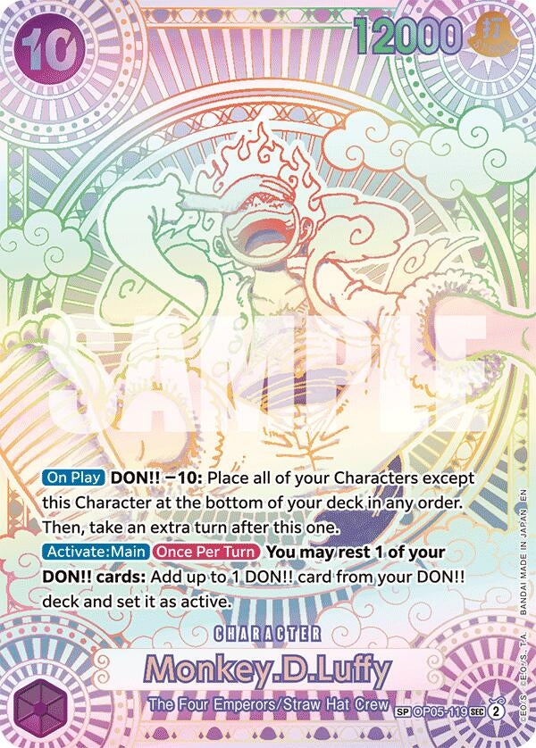 Image for Monkey.D.Luffy (119) (SP) (OP05-119) (A Fist of Divine Speed) (OP11) - One Piece Card Game