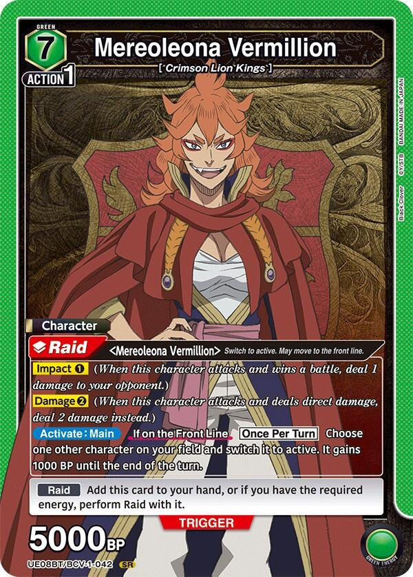 Image for Mereoleona Vermillion (042) (UE08BT/BCV-1-042) (UE08BT: Black Clover) (UE08BT) - Union Arena