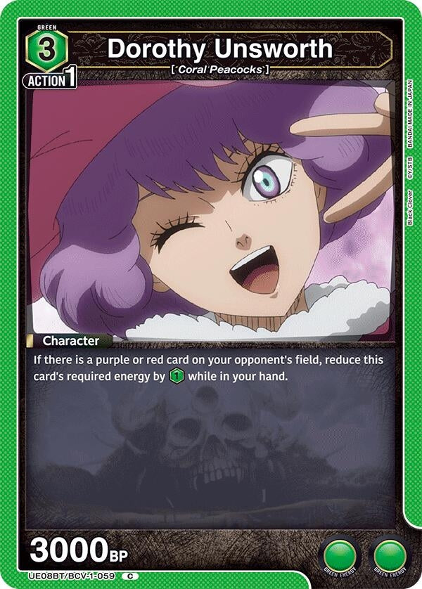 Image for Dorothy Unsworth (UE08BT/BCV-1-059) (UE08BT: Black Clover) (UE08BT) - Union Arena