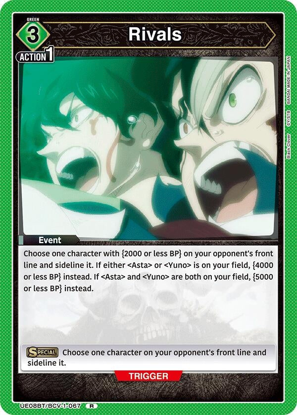 Image for Rivals (UE08BT/BCV-1-067) (UE08BT: Black Clover) (UE08BT) - Union Arena