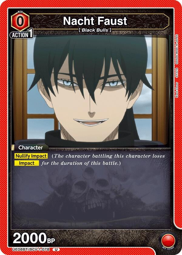 Image for Nacht Faust (078) (UE08BT/BCV-1-078) (UE08BT: Black Clover) (UE08BT) - Union Arena