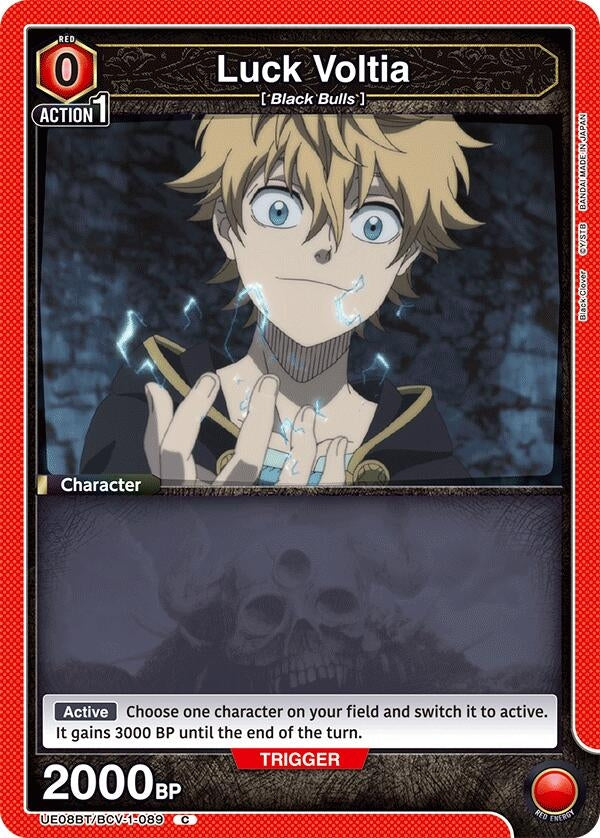 Image for Luck Voltia (089) (UE08BT/BCV-1-089) (UE08BT: Black Clover) (UE08BT) - Union Arena