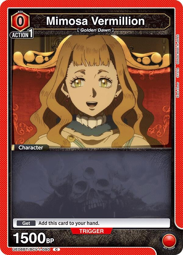 Image for Mimosa Vermillion (090) (UE08BT/BCV-1-090) (UE08BT: Black Clover) (UE08BT) - Union Arena