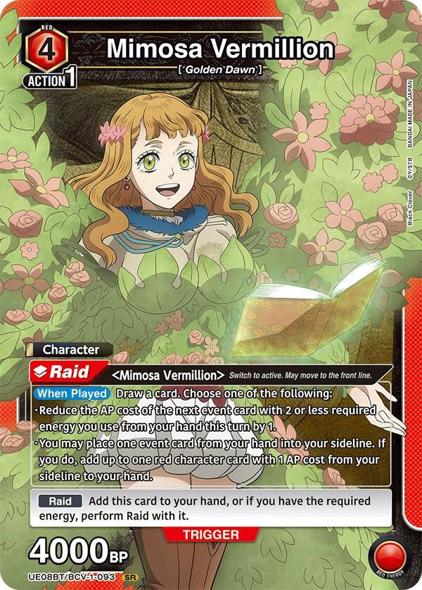 Image for Mimosa Vermillion (093) (UE08BT/BCV-1-093) (UE08BT: Black Clover) (UE08BT) - Union Arena