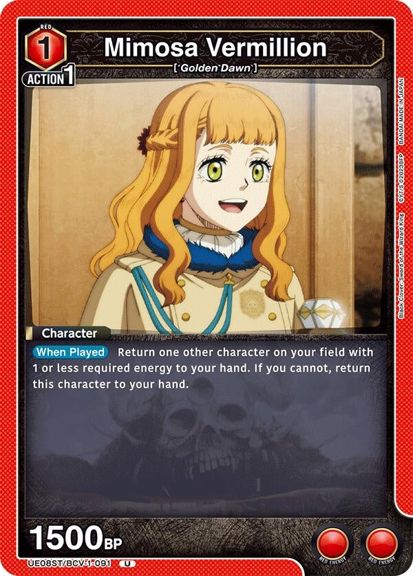 Image for Mimosa Vermillion (UE08ST/BCV-1-091) (UE08ST: Black Clover Starter Deck) (UE08ST) - Union Arena
