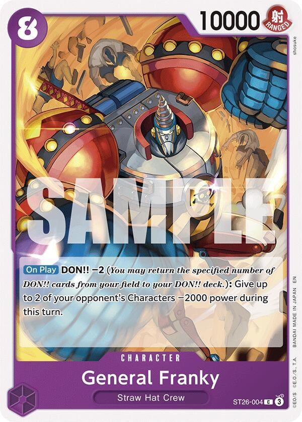 Image for General Franky (ST26-004) (Starter Deck 26: PURPLE/BLACK Monkey.D.Luffy) (ST-26) - One Piece Card Game