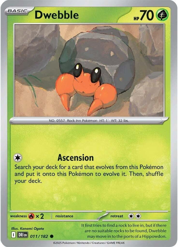 Image for Dwebble (011/182) (SV10: Destined Rivals) - Pokemon