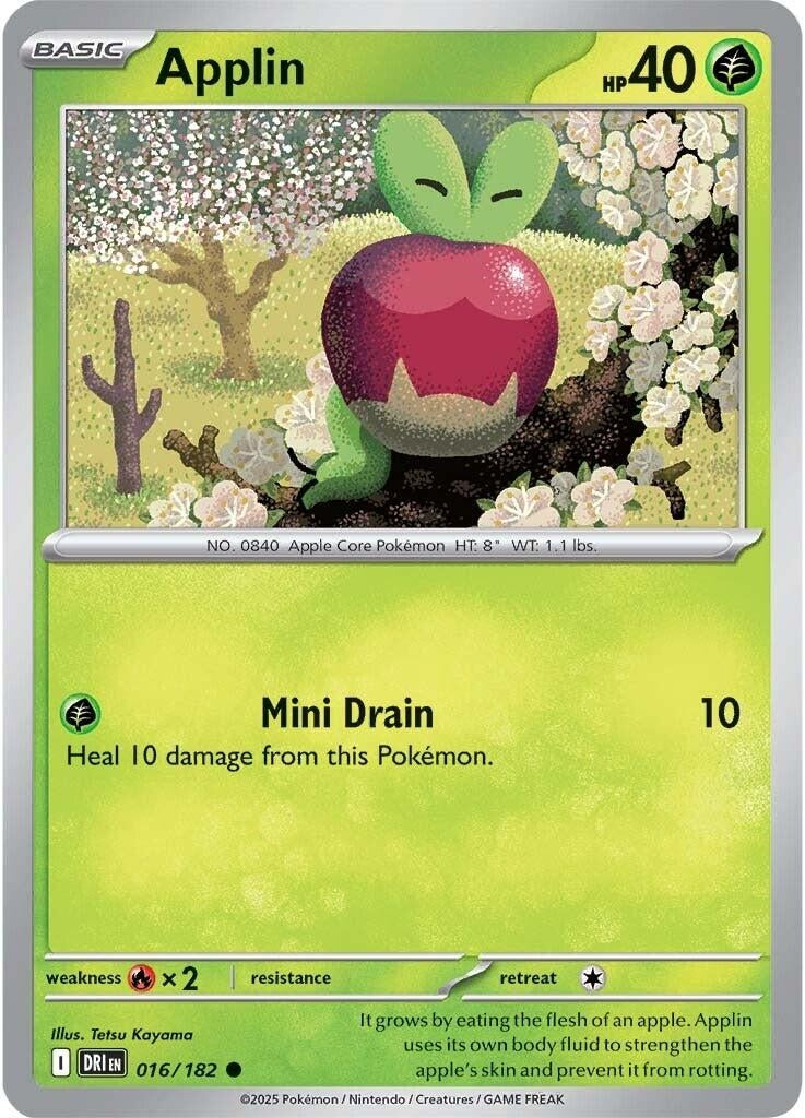 Image for Applin (016/182) (SV10: Destined Rivals) - Pokemon