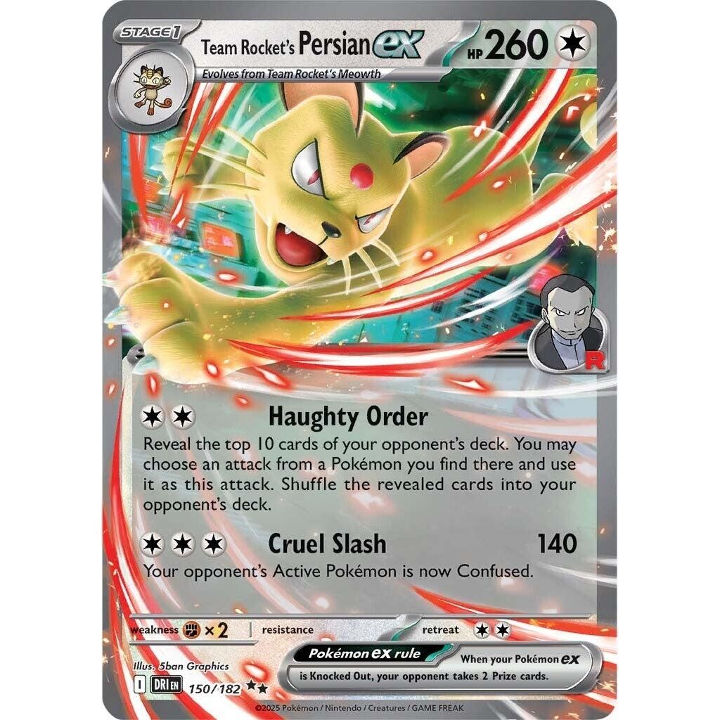 Team Rocket's Persian ex (150/182) (SV10: Destined Rivals) - PokeBox USA