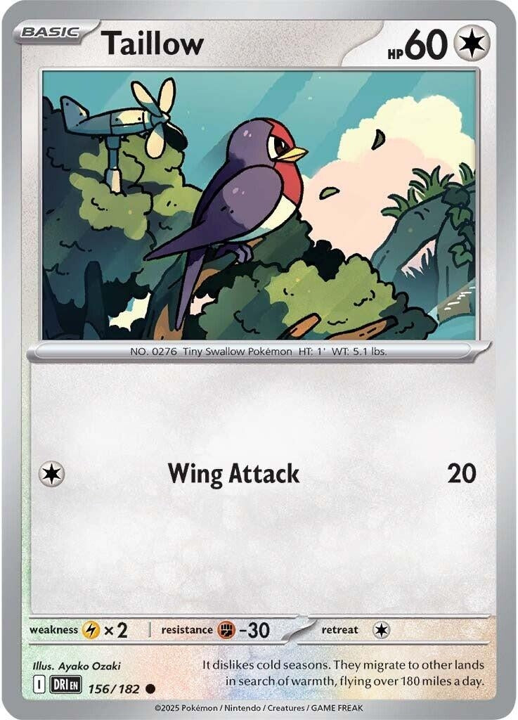 Image for Taillow (156/182) (SV10: Destined Rivals) - Pokemon