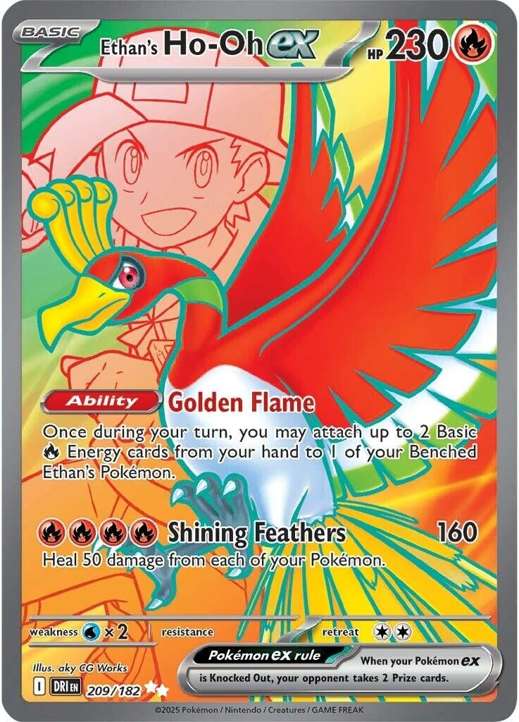 Ethan's Ho-Oh ex (209/182) (SV10: Destined Rivals) - PokeBox USA
