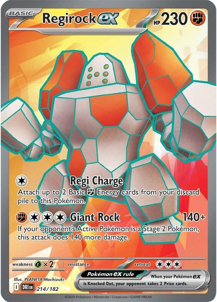 Regirock ex (214/182) (SV10: Destined Rivals)