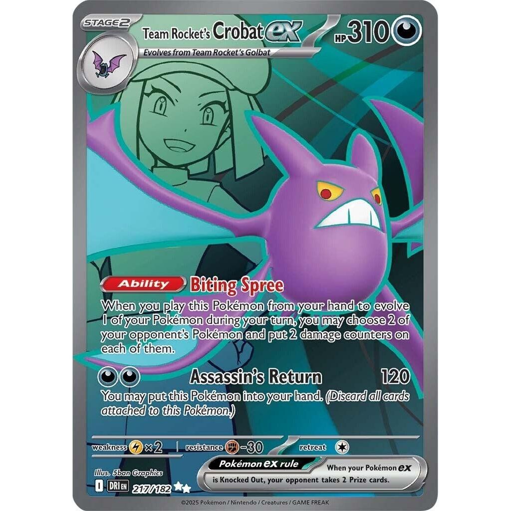 Team Rocket's Crobat ex (217/182) (SV10: Destined Rivals) - PokeBox USA