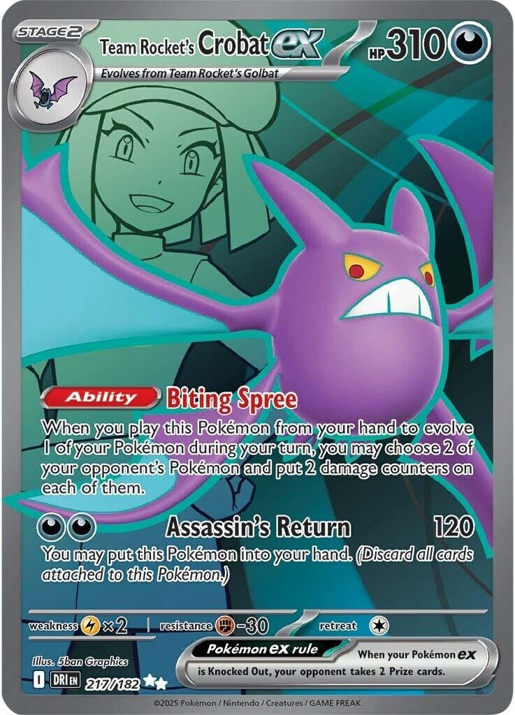 Team Rocket's Crobat ex (217/182) (SV10: Destined Rivals) - PokeBox USA