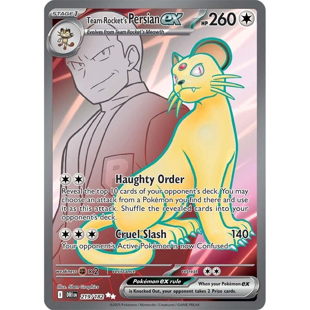 Team Rocket's Persian ex (219/182) (SV10: Destined Rivals) - PokeBox USA