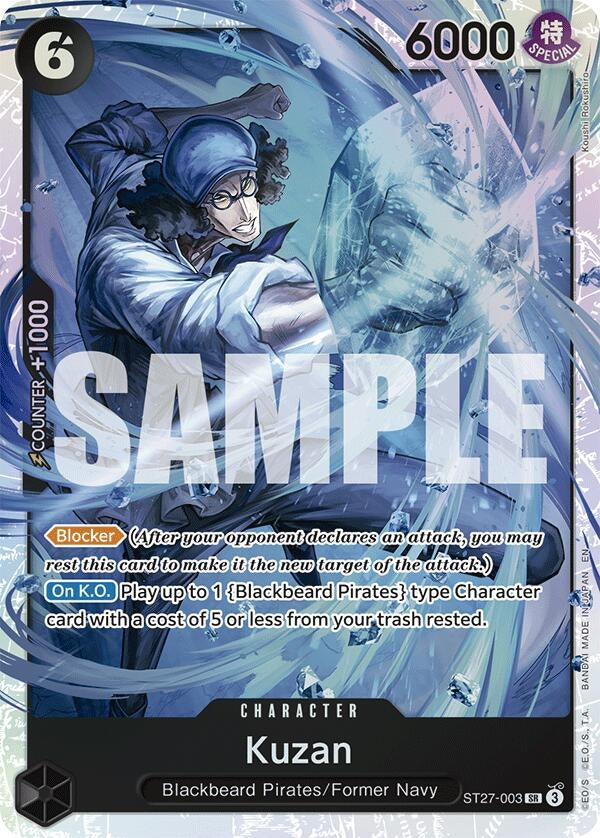 Image for Kuzan (ST27-003) (Starter Deck 27: BLACK Marshall.D.Teach) (ST-27) - One Piece Card Game