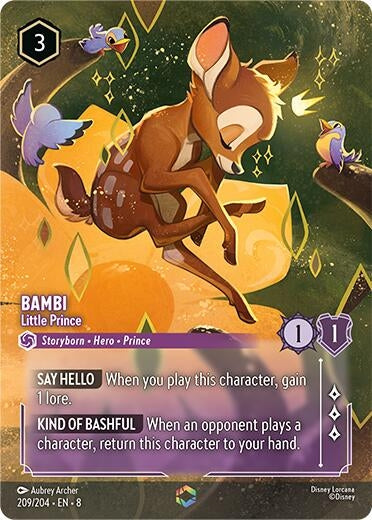 Image for Bambi - Little Prince (Enchanted) (209/204) (Reign of Jafar) (8) - Disney Lorcana