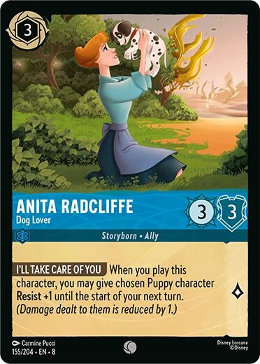 Image for Anita Radcliffe - Dog Lover (155/204) (Reign of Jafar) (8) - Disney Lorcana