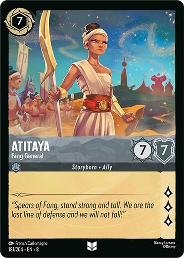 Image for Atitaya - Fang General (181/204) (Reign of Jafar) (8) - Disney Lorcana
