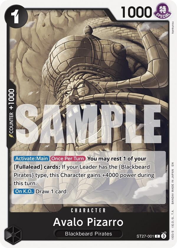 Image for Avalo Pizarro (ST27-001) (Starter Deck 27: BLACK Marshall.D.Teach) (ST-27) - One Piece Card Game