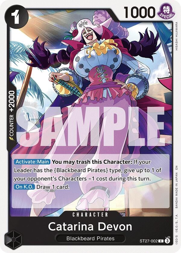Image for Catarina Devon (ST27-002) (Starter Deck 27: BLACK Marshall.D.Teach) (ST-27) - One Piece Card Game