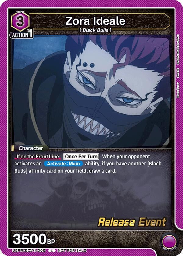 Image for Zora Ideale (UEPR/BCV-1-008) (UE08BT: Black Clover Release Event Cards) (UE08BT_RE) - Union Arena