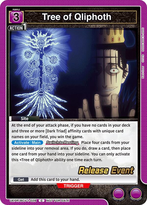 Image for Tree of Qliphoth (UEPR/BCV-1-028) (UE08BT: Black Clover Release Event Cards) (UE08BT_RE) - Union Arena
