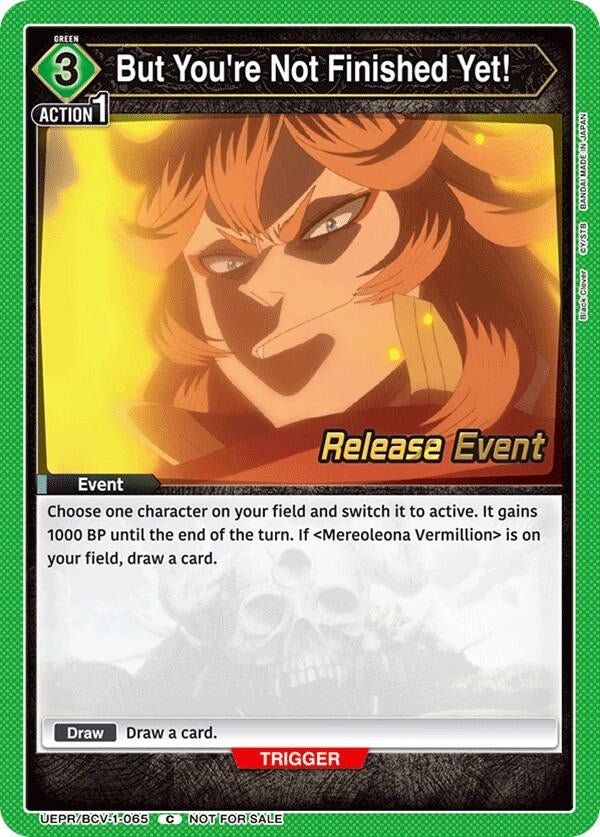 Image for But You're Not Finished Yet! (UEPR/BCV-1-065) (UE08BT: Black Clover Release Event Cards) (UE08BT_RE) - Union Arena