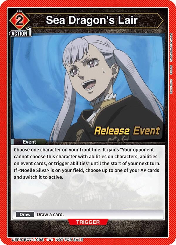 Image for Sea Dragon's Lair (UEPR/BCV-1-098) (UE08BT: Black Clover Release Event Cards) (UE08BT_RE) - Union Arena