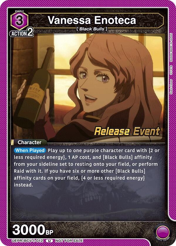Image for Vanessa Enoteca (012) (UEPR/BCV-1-012) (UE08BT: Black Clover Release Event Cards) (UE08BT_RE) - Union Arena