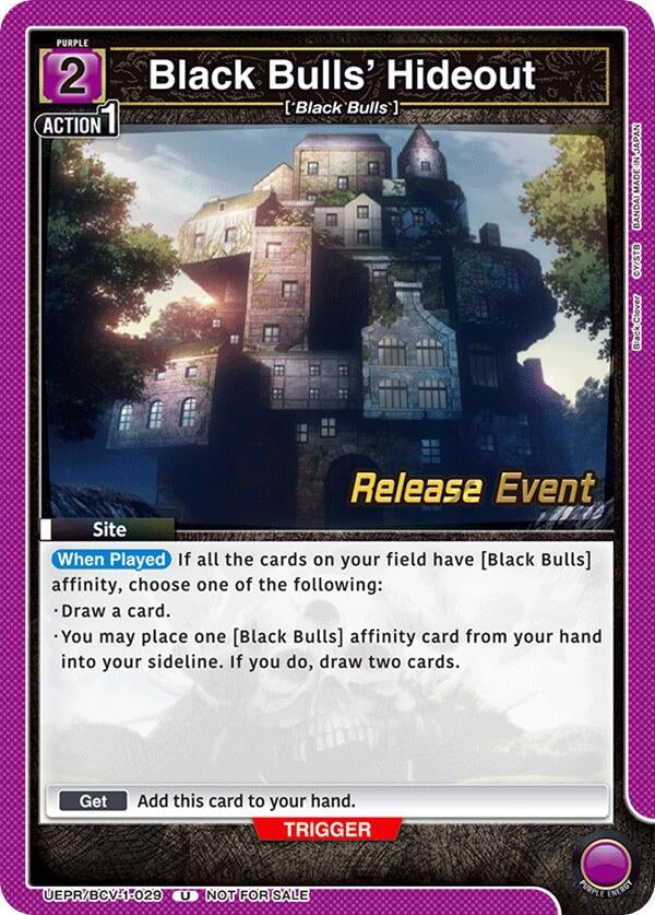 Image for Black Bulls' Hideout (UEPR/BCV-1-029) (UE08BT: Black Clover Release Event Cards) (UE08BT_RE) - Union Arena