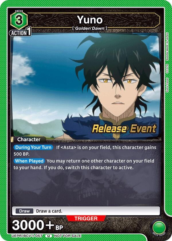Image for Yuno (057) (UEPR/BCV-1-057) (UE08BT: Black Clover Release Event Cards) (UE08BT_RE) - Union Arena