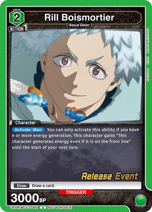 Image for Rill Boismortier (UEPR/BCV-1-062) (UE08BT: Black Clover Release Event Cards) (UE08BT_RE) - Union Arena