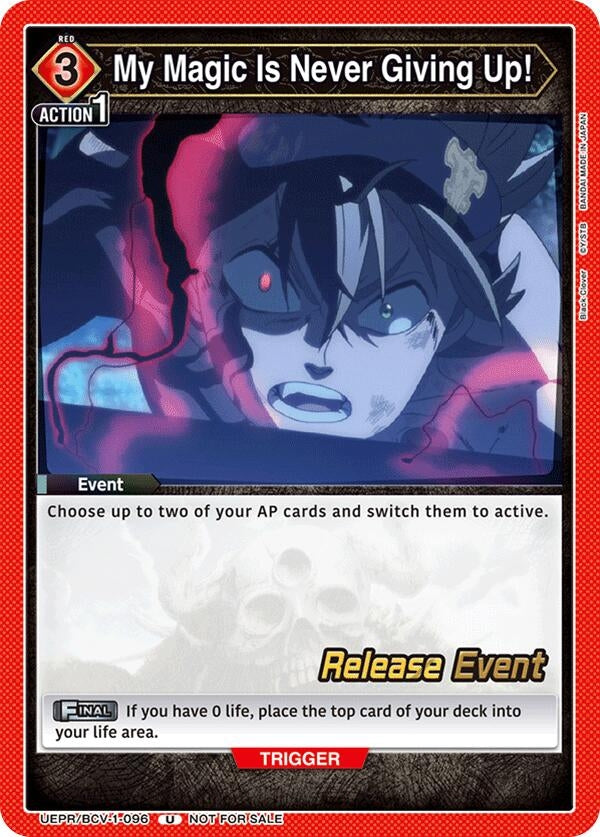 Image for My Magic Is Never Giving Up! (UEPR/BCV-1-096) (UE08BT: Black Clover Release Event Cards) (UE08BT_RE) - Union Arena
