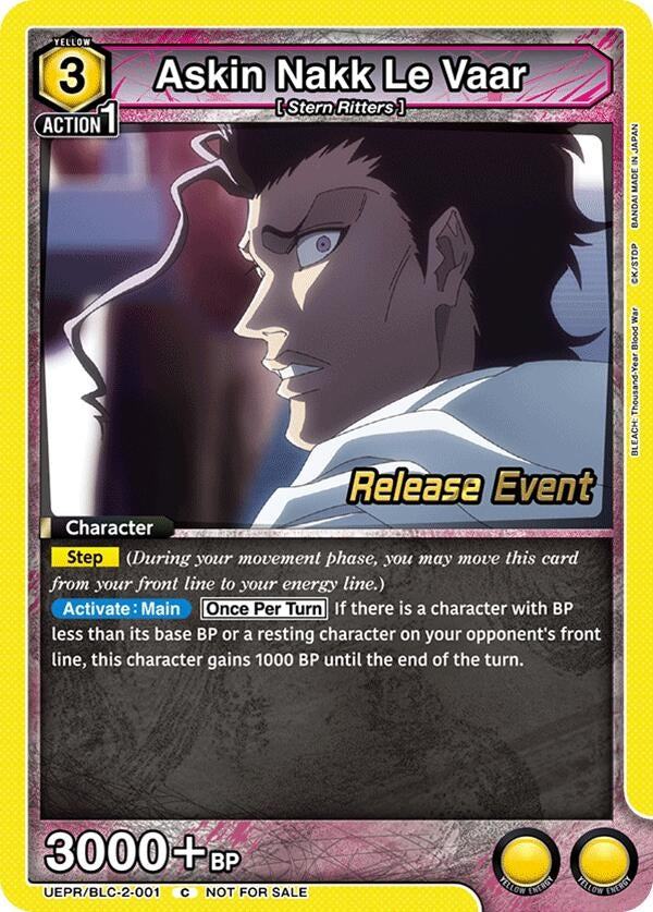 Image for Askin Nakk Le Vaar (UEPR/BLC-2-001) (UEX01BT: BLEACH: Thousand-Year Blood War Vol.2 Release Event Cards) (UEX01BT_RE) - Union Arena