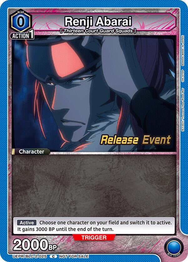 Image for Renji Abarai (025) (UEPR/BLC-2-025) (UEX01BT: BLEACH: Thousand-Year Blood War Vol.2 Release Event Cards) (UEX01BT_RE) - Union Arena