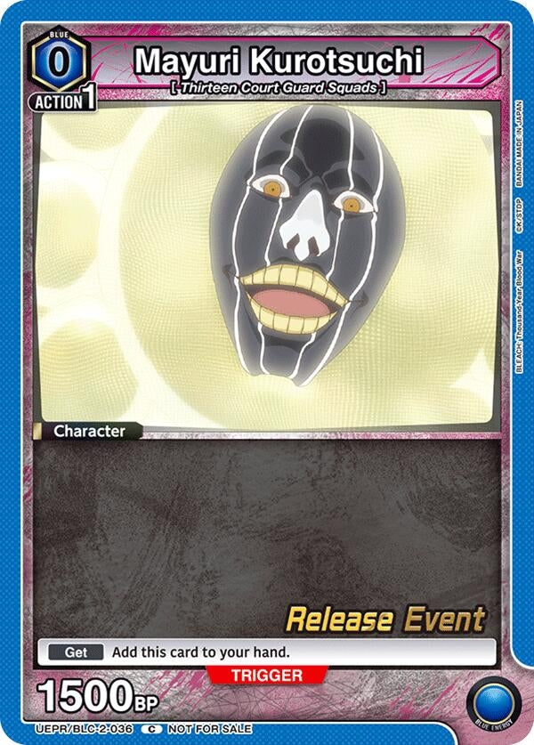 Image for Mayuri Kurotsuchi (036) (UEPR/BLC-2-036) (UEX01BT: BLEACH: Thousand-Year Blood War Vol.2 Release Event Cards) (UEX01BT_RE) - Union Arena
