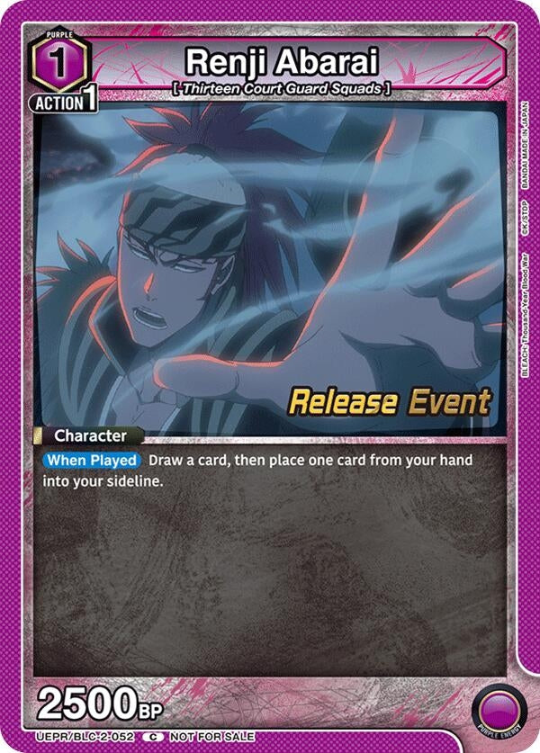 Image for Renji Abarai (052) (UEPR/BLC-2-052) (UEX01BT: BLEACH: Thousand-Year Blood War Vol.2 Release Event Cards) (UEX01BT_RE) - Union Arena