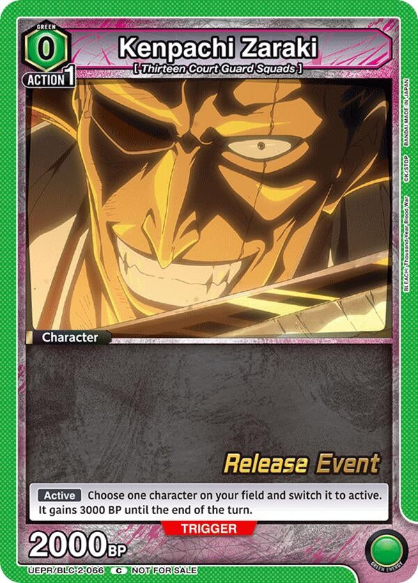 Image for Kenpachi Zaraki (066) (UEPR/BLC-2-066) (UEX01BT: BLEACH: Thousand-Year Blood War Vol.2 Release Event Cards) (UEX01BT_RE) - Union Arena