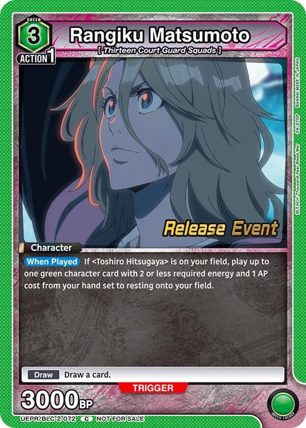Image for Rangiku Matsumoto (UEPR/BLC-2-072) (UEX01BT: BLEACH: Thousand-Year Blood War Vol.2 Release Event Cards) (UEX01BT_RE) - Union Arena