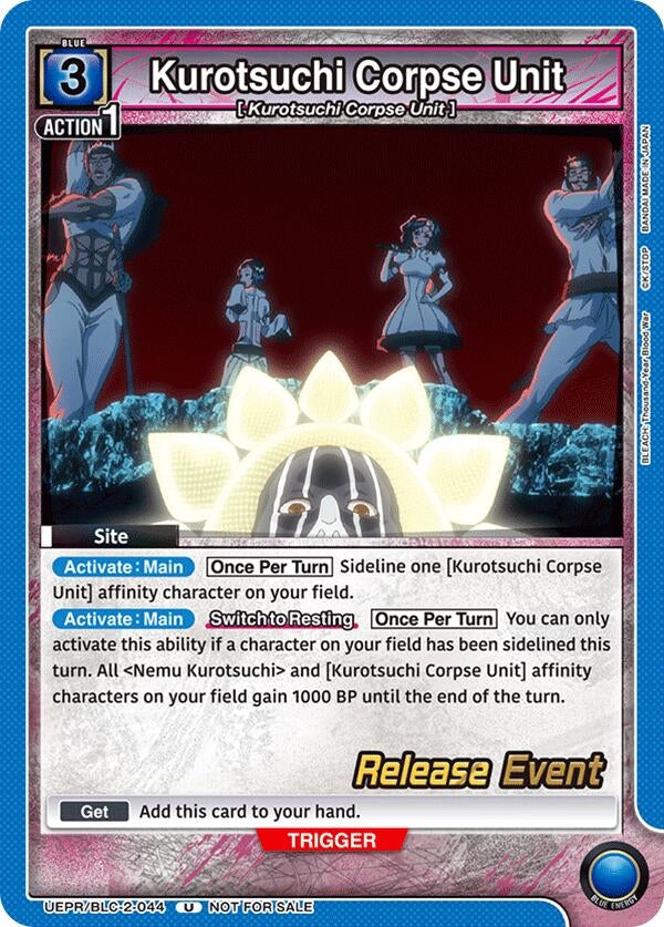 Image for Kurotsuchi Corpse Unit (UEPR/BLC-2-044) (UEX01BT: BLEACH: Thousand-Year Blood War Vol.2 Release Event Cards) (UEX01BT_RE) - Union Arena