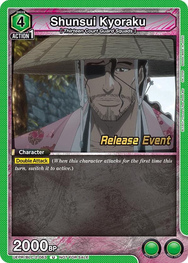 Image for Shunsui Kyoraku (UEPR/BLC-2-063) (UEX01BT: BLEACH: Thousand-Year Blood War Vol.2 Release Event Cards) (UEX01BT_RE) - Union Arena
