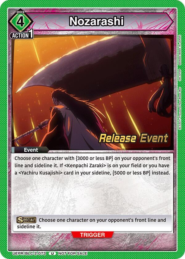 Image for Nozarashi (UEPR/BLC-2-073) (UEX01BT: BLEACH: Thousand-Year Blood War Vol.2 Release Event Cards) (UEX01BT_RE) - Union Arena