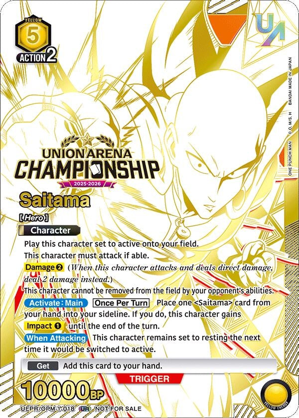 Image for Saitama (Regionals 25-26) (UEPR/OPM-1-018) (Union Arena Promotion Cards) (UEPR) - Union Arena
