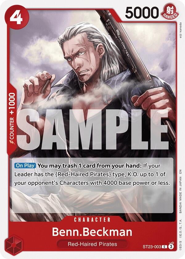 Image for Benn.Beckman (ST23-003) (Starter Deck 23: RED Shanks) (ST-23) - One Piece Card Game