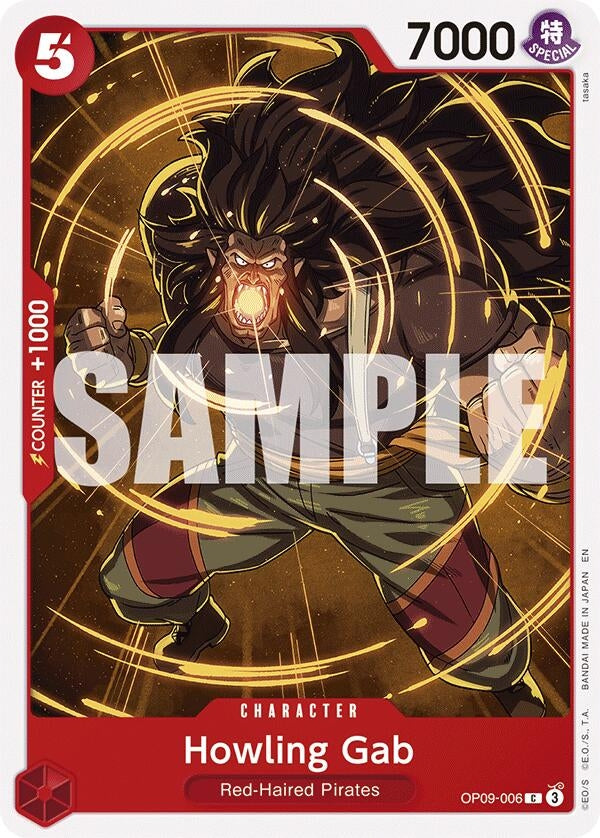 Image for Howling Gab (Reprint) (OP09-006) (Starter Deck 23: RED Shanks) (ST-23) - One Piece Card Game