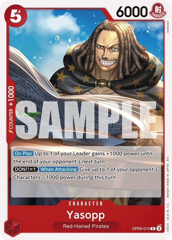 Image for Yasopp (Reprint) (OP09-013) (Starter Deck 23: RED Shanks) (ST-23) - One Piece Card Game